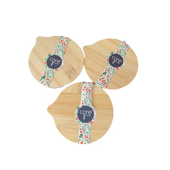 🆕 Set of 3 Kitchen Bamboo Canisters, 16 oz, Light Blue Gray - Picture 4 of 7